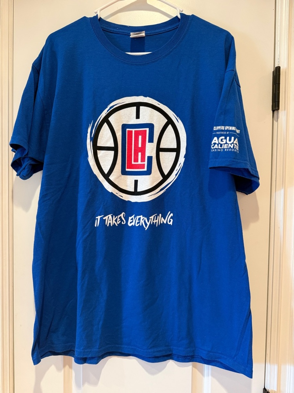 LA Clippers 2017 Opening Night Roster Tee XL Blue Basketball NBA Shirt